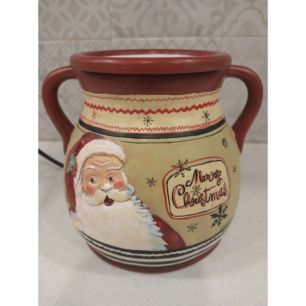 LANG Vintage Christmas Santa Electric Wax Melt Warmer Bean Pot Kimberly Poloson